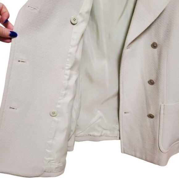 Ann Taylor Loft Wool Jacket Mint Green Double Breasted with Pockets - Picture 9 of 10